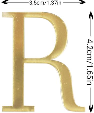 Letter Cake Toppers Acrylic Alphabet Cupcake Topper A-Z Cake Letters DIY Cake Decorations for Birthday Wedding Graduation Baby Shower 3D Gold - Buy Online on SooperMarket.com