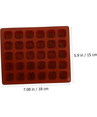 Mikinona 2pcs Chocolate Mold Ice Cube Silicone Molds Jellybeans Candy Ice Mold Baking Mold Letter Ice Maker - Buy Online on SooperMarket.com