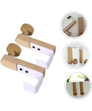 CIYODO Clothes 2pcs Towel Hook Wood Coat Hooks Scarf Hanger Coat Rack Door Hanger Door Hook Car Door Shower Door - Buy Online on SooperMarket.com