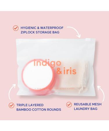 Indigo & Iris Reusable Exfoliating Cotton Rounds - Eco-Friendly Washable Makeup Remover Pads for Face & Eye Cleansing - Buy Online on SooperMarket.com
