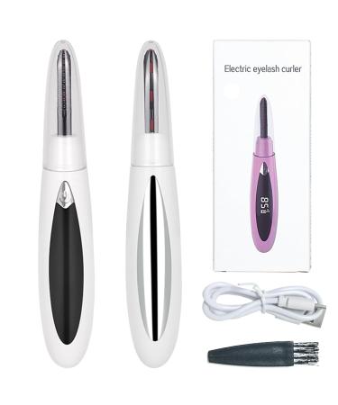 Piashow Electric Eyelash Brush Heated Eyelash Curler with 3 Temperature Modes Rechargeable USB Eyelash Curler for All Eyelashes
