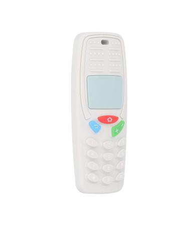 Silicone Baby Teething Toy - Mobile Phone Shaped Chew Toy (Milky White) - Buy Online on SooperMarket.com