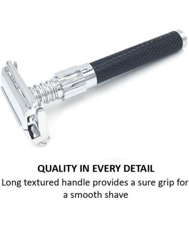 Buy Parker 92R Graphite Gray Heavyweight Double Edge Safety Razor for Men - Includes 5 Premium Blades | International Shipping Available - Buy Online on SooperMarket.com