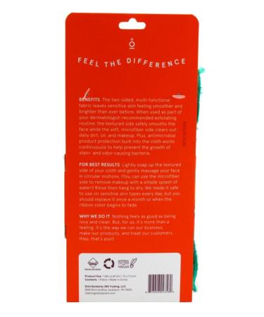 CleanLogic Dual Texture Face Cloth - Certified Organic - Pack of 6 for Healthy Skin - International Shipping Available - Buy Online on SooperMarket.com