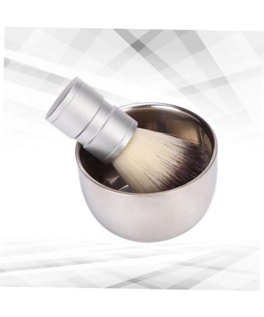 Premium Housoutil Men's Shaving Cream & Brush Set - Travel-Friendly Stainless Steel Shaving Cup & Bowl - Buy Online on SooperMarket.com