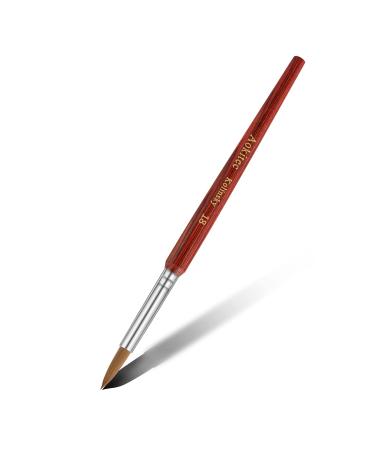 Acrylic brush for nails Aokitec Sable Kolinsky Nail brush # 18 Suitable for the professional acrylic brush for nails wood nail art brush for acrylic use manicure tool 18 # wood