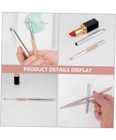 minkissy Lip Brush with Lid Eye Shadow Applicators Travel Makeup Brush Lip Gloss Applicator Lipstick Cosmetics Brush Travel Lipstick Brush Lip Makeup Brush Lip Brush Applicator Fiber Wool 10.4x1cm Pink - Buy Online on SooperMarket.com