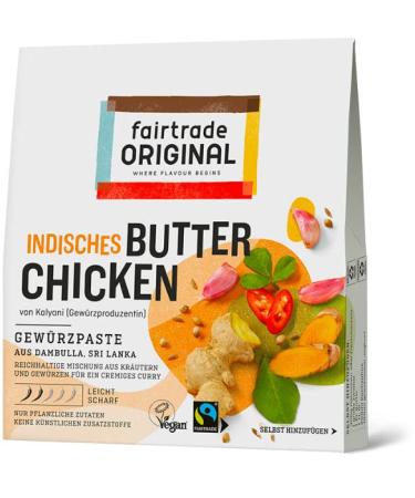 Fairtrade Original Indian butter chicken curry paste |Spice paste from Sri Lanka |Asian spice for Murgh Makhani Curry |Vegan herb paste without artificial additives (75g)