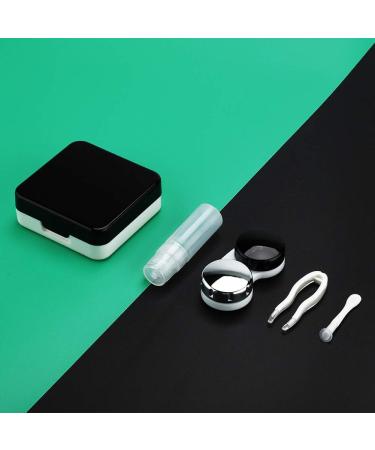 Buy Cute Reflective Contact Lens Container Set - Hygienic & Durable for Home or Travel (Black) - Buy Online on SooperMarket.com