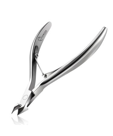 FERYES Cuticle Clipper Professional Manicure and Pedicure Cuticle Remover Tools  Medical Grade Stainless Steel Cutial Cutter  6mm Jaw- 1 Piece (Silver)