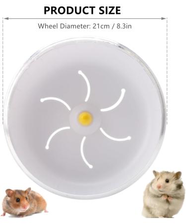 Silent 21cm Hamster Exercise Wheel for Small Pets - Quiet Jogging Wheel for Hamsters, Gerbils, Mice - Large Spinner for Sports and Running - Buy Online on SooperMarket.com