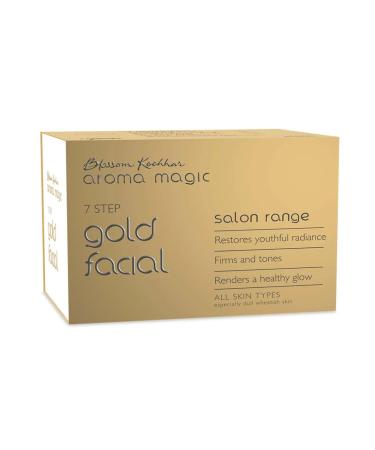 Aroma Magic Gold Facial Kit - Multi Use | 7 Steps Skincare Set | Firming & Toning Facial Kit | Enhance Dull Skin for Youthful & Radiant Glow | for All Skin Types