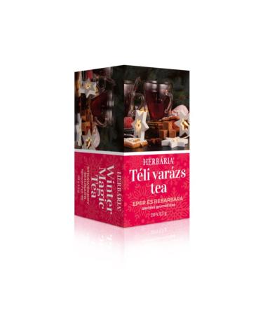 Herbaria Strawberry and Rhubarb 100% Natural Fruit Herbal Flavoured Seasonal Tea with Hibiscus Flower Rosehip Sunflower Petals