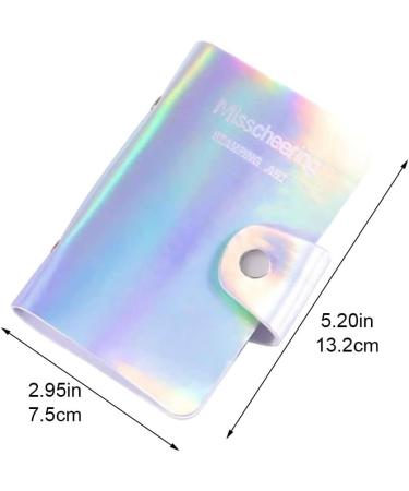 Buy Nail Stamping Plate Case | Holographic Nail Art Organizer | Rainbow Design Templates for Perfect Nail Art - Buy Online on SooperMarket.com