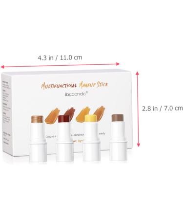 Healvian 1 Set Contour Stick Makeup Blush Facial Kit Wand Stick Neopentyl Di(ethylhexanoate) Ester - Buy Online on SooperMarket.com