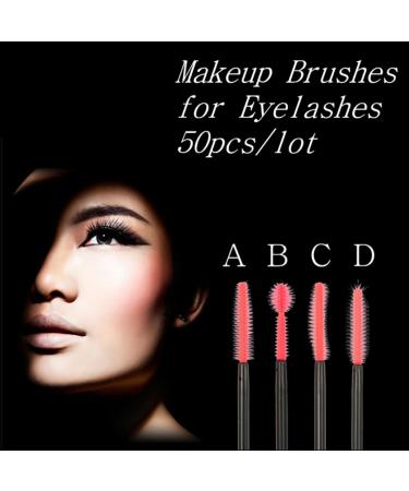50PCS Disposable Silicone Eyelash Brush Wands - Mascara Applicator & Eyebrow Tools | Tower Shape Eyelash Extensions Supplies - Buy Online on SooperMarket.com