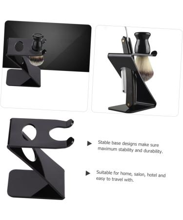 Angoily Razor Stand | Salon Beauty Tool & Brush Rack for Men | Acrylic Shaver Holder & Beard Brush Stand - Ideal Hairdressing Accessories - Buy Online on SooperMarket.com