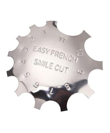 Nail MoldNail Manicure Edge Trimmer Nail Art Trimmer Template French Manicure Accessories Kit Silver