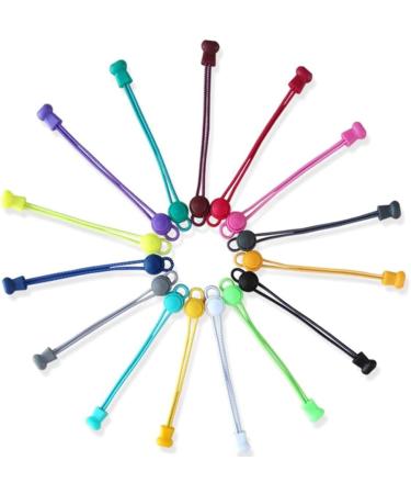 Buy Bupimufi Elastic No-Tie Laces - Quick Lock Rubber Shoe Straps for Kids - Fuchsie & White - Buy Online on SooperMarket.com