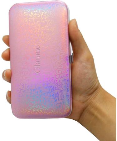 Glamne Manicure Pedicure Set Tools Professional Stainless Steel Nail Care Kits with Holographic Travel Case(Pink) - Buy Online on SooperMarket.com