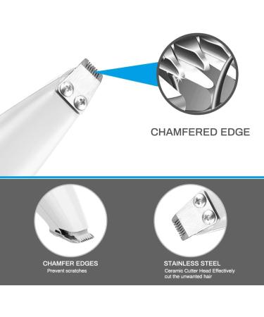 Dog Clippers Welltop Dog Grooming Clippers Low Noise USB Rechargeable Pet Hair Trimmer Cordless Clippers for Small Dogs Cats Pet Electric Clipper for Hair Around Face Eyes Ears Paws Rump (White) - Buy Online on SooperMarket.com