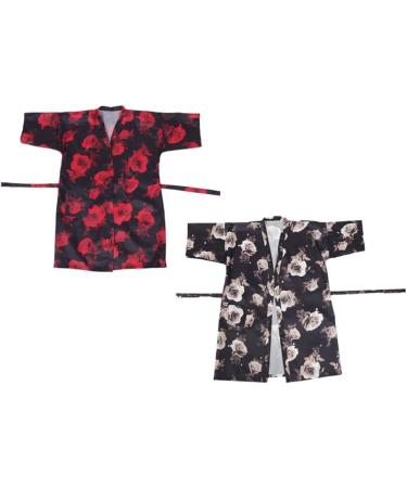 PACKOVE 2pcs Salon Client Gown Robes Cape Hairdressing Gown Smock Salon Barber Gown Kimono Style for Hair Cutting Hair Coloring Spa - Buy Online on SooperMarket.com