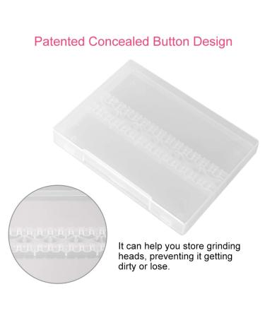 ANGGREK 14 Holes Professional Nail Art Polishing Grinding Drill Bit Holder Display Storage Box(Transparent) - Buy Online on SooperMarket.com