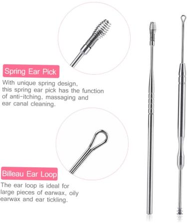Stainless Steel Ear Spoon Set - 3pcs Ear Cleaner Kit for Ear Wax Removal - Buy Online on SooperMarket.com
