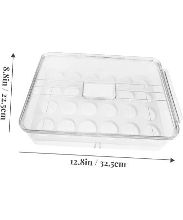 OSALADI Box Plastic Serving Tray Plastic Eggs Egg Tray Refrigerator Vegetables Holder Drawer Egg re-usable Transparent 32.5x22.5cm - Buy Online on SooperMarket.com