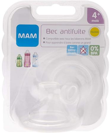 MAM Flexible Spray Tip Silicone Transparent - 4+ Months - Set of 2 - 2 Count - Buy Online on SooperMarket.com