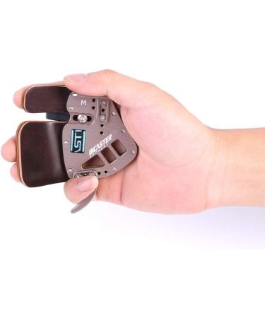 Bicaster Archery Finger Tab - Genuine Leather & Aluminum Plate, Adjustable Finger Guard for Recurve Bow - Large Size - Silver - Buy Online on SooperMarket.com