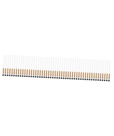 Baluue 50 Pcs Makeup Brush Eyeshadow Brush for Women Contouring Brush Eye Makeup Kit Wooden Handle White 17.50X1.00X1.00CMx5pcs Whitex5pcs