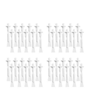 40 Stick Tongue Depressor Applicator for Hair Eyebrow Depilation and Nose Cleaning