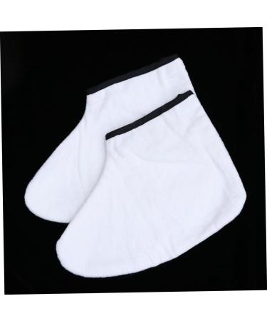 FOMIYES 1 Pair Wax Foot Spa Wax Foot Mask Paraffin Feet Socks Paraffin Foot Covers Wax Foot Wrap Paraffin Foot Liners Feet Spa Cover Wax Foot Dip Wax Mittens Foot Wax White Moisturiser - Buy Online on SooperMarket.com