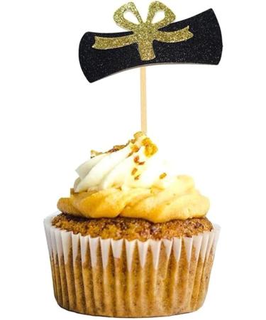 Knadgbft 48PCS 2023 Year Gold Graduation Cupcake Toppers 2023 Graduation Decorations Food Decor/Graduation Grad Cap Party/Mini Cake Decor Insert - Buy Online on SooperMarket.com