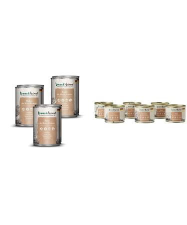 Venandi Animal Premium wet food for cats trial package - 6 x 400 g 2.4 kg & premium wet feed for cats trial package III chicken duck beef beef horse veal turkey 6 x 200 g 1.2 kg bundle with wet feed trial package III