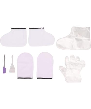 Wax Bath Mitts Set Large Brush Purple Spatula Soft Mitts Foot Cover Paraffin Wax Hand Foot Care Set Paraffin Wax Bath Set for Home DIY SPA Paraffin Baths - Buy Online on SooperMarket.com