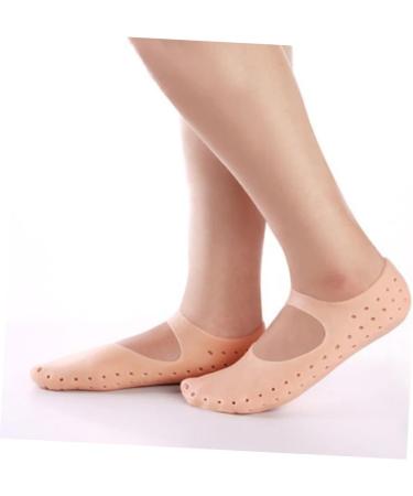 Amosfun 2 Pairs Gel Moisturizing Sleeves Heel Room Socks Height Increase Socks Silicone Moisturizing Socks Lotion Socks Plantar Inserts Lightweight Socks Foot Women's Beach Socks - Buy Online on SooperMarket.com