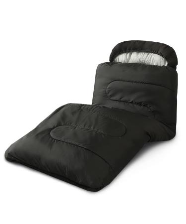 ASOUT Sleeping Bag for Adults(Regular & Wide Size) Camping, Hiking, Backpacking, Portable, Comfort, Great for 4 Season Warm & Cold Weather Dark Grey/Regular(33"x87")