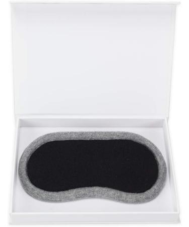 Jet&Bo 100% Pure Cashmere Eye Mask in Black & Gray Gift Box - Buy Online on SooperMarket.com