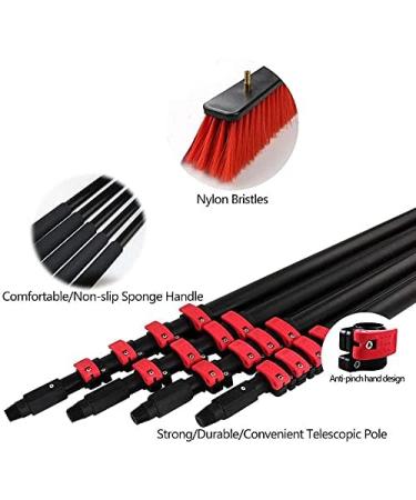 Window Cleaning Pole Window Cleaner Kit Washing Set Equipment Telesextension Pole Cleaning Kit for Window Cleaning Photovoltaic Panel Cleaning Trucks/24Ft/7.2M 35cm Brush Head 4M/13FT - Buy Online on SooperMarket.com