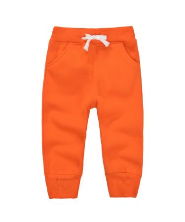 CuteOn Unisex Kids Elastic Waist Cotton Warm Trousers Baby Pants Bottoms 1-5Years 2 Years Orange
