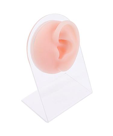 Ear Model for Jewelry Ear Jewelry Holder Papoose for Jewelry Tools Jewerly Set Earring Stud Set Ear Piercing Practice Kit Silicone Ear Stud Holder Silica Gel Puncture Fake Ears