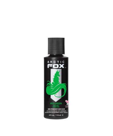 ARCTIC FOX 100% VEGAN 4OZ IRIS GREEN SEMI PERMANENT HAIR COLOUR COLORATION Iris Green 118 ml (1 pack)