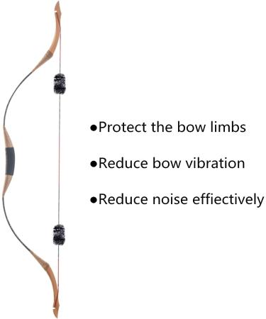 Huntingdoor Otter Hide Bowstring Silencer - 2 Pair Archery String Stabilizers for Recurve & Traditional Hunting Bow - Buy Online on SooperMarket.com