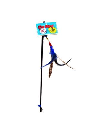 Go Cat Da Bird Pull 2 Piece Pull Apart Rod & Bird Handmade in The USA (1 Bird) Assorted