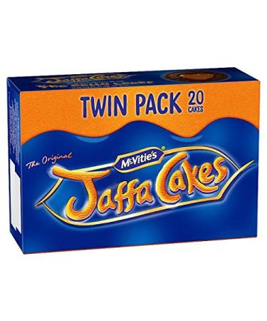 Original English McVities Jaffa Cakes Twin Pack Imported from the UK England Twin Pack  20 Count (Pack of 1)