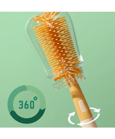 LVJKES 3-in-1 Bottle Brush Set - Baby Silicone Cleaning Tools for Bottles Straws & Pacifiers - Red Penguin Design - Buy Online on SooperMarket.com