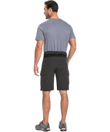 Cycorld Men's Short Trousers | Quick Drying Stretch Cargo Shorts | 6-Pocket Hiking & Trekking Bermuda Pants - Black - Buy Online on SooperMarket.com