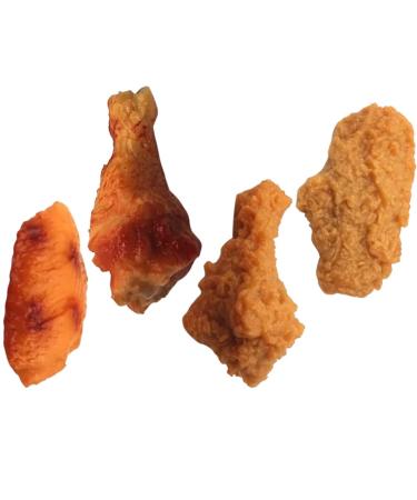 Operitacx 1 Set Chicken Leg and Wing Model Fake Chicken Wings Plush Fake Food Diorama Simulated Chicken Drumstick Display Supply Realistic Food Decor Models Chicken Drumsticks Fried Meat Pvc